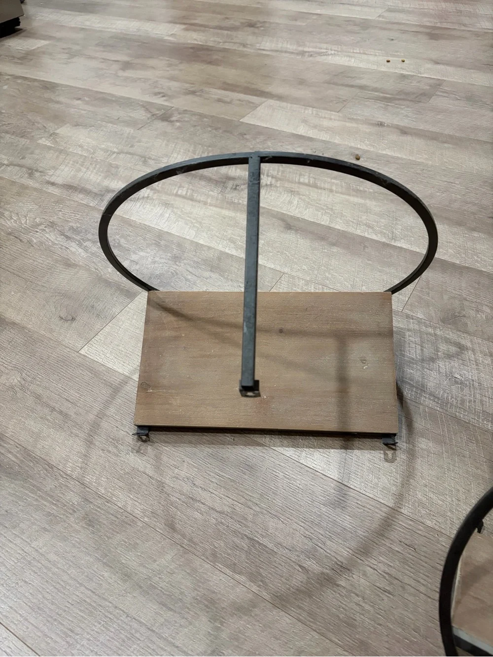 Black Metal Double Ring Wall Planter Shelf - Abrand